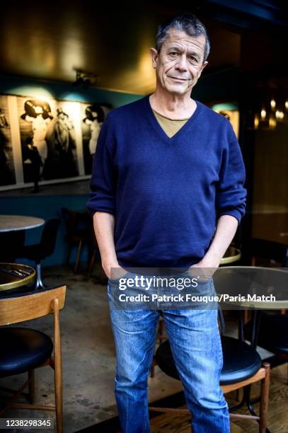 Writer Emmanuel Carrere is photographed for Paris Match in Paris on December 18, 2021.