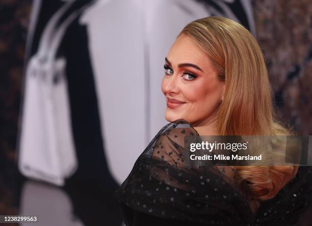 Adele attends The BRIT Awards 2022 at The O2 Arena on February 8, 2022 in London, England.