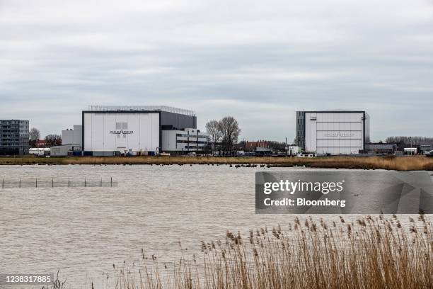 The Oceanco shipyard, builders of billionaire Jeff Bezos's superyacht, in Alblasserdam, Netherlands, on Tuesday, Feb. 8, 2022. Bezos's massive new...