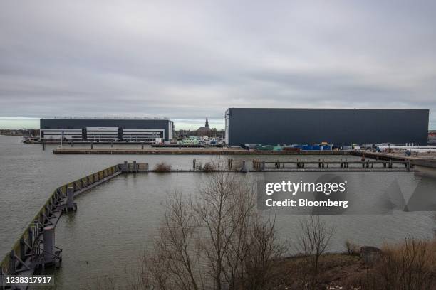 The Oceanco shipyard, builders of billionaire Jeff Bezos's superyacht, in Alblasserdam, Netherlands, on Tuesday, Feb. 8, 2022. Bezos's massive new...