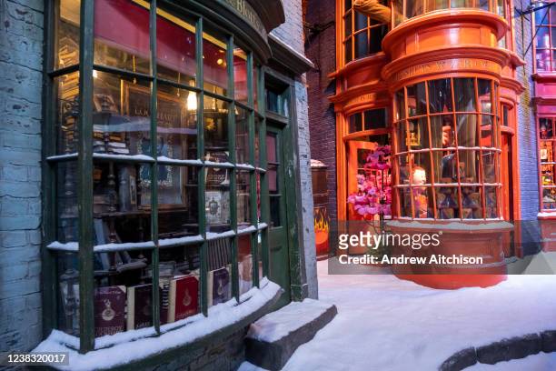 Weasleys Wizard Wheezes in Diagon Alley at Warner Bros studio tour, The Making of Harry Potter on the 27th of November 2021 in Watford, London,...