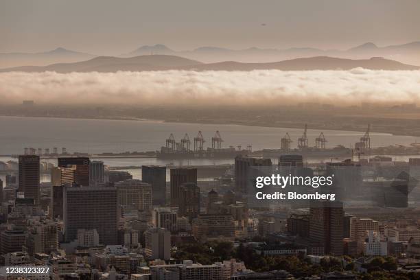 View of the city skyline from Signal Hill in Cape Town, South Africa, on Tuesday, Feb. 8, 2022. South African President Cyril Ramaphosa will deliver...