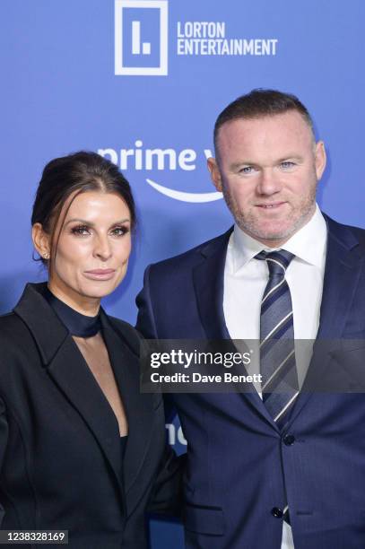 Coleen Rooney and Wayne Rooney attend the World Premiere of new Amazon Prime Video documentary "Rooney" at HOME Cinema on February 9, 2022 in...