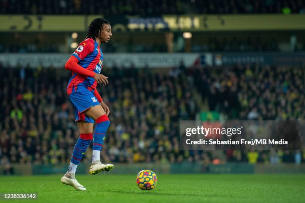 Michael Olise of Crystal Palace during the Premier League match between Norwich City and Crystal Palace at Carrow Road on February 9, 2022 in...