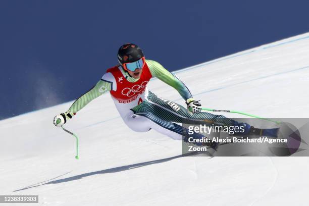 Jack Gower of Team Great Britain competes during the Olympic Games 2022, Men's Alpine Combined on February 10, 2022 in Yanqing China.