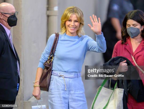 Julie Bowen is seen at "Jimmy Kimmel Live" on February 09, 2022 in Los Angeles, California.