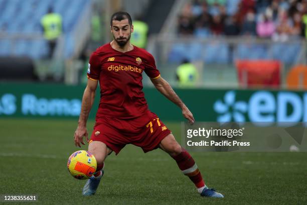 Henrikh Mkhitaryan in action during the Serie A match between AS Roma and Genoa Cricket and Football Club at Stadio Olimpico. Final score AS Roma and...