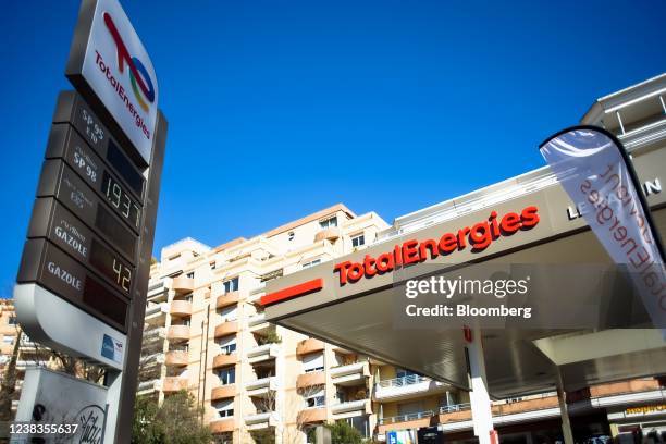 TotalEnergies SE gas station in Toulouse, France, on Thursday, Feb. 10, 2022. TotalEnergies promised to increase its dividend and buy back more...
