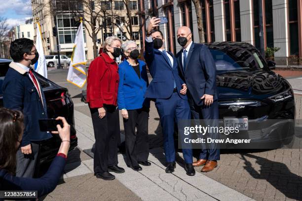 Secretary of Energy Jennifer Granholm, White House National Climate Advisor Gina McCarthy, U.S. Secretary of Transportation Pete Buttigieg and Senior...