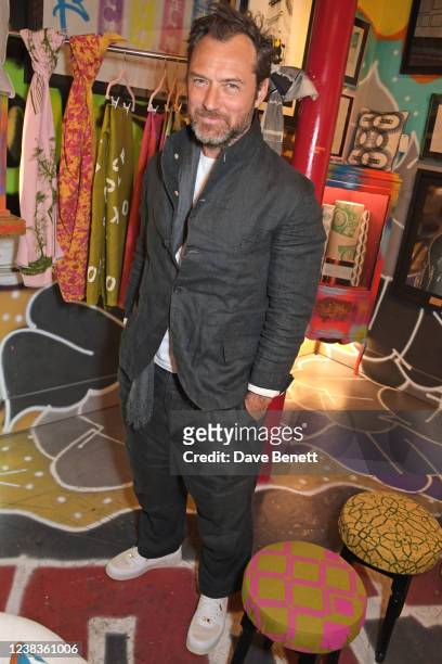 Jude Law attends the opening night of Steve Lazarides' new solo photographic exhibition 'Rave Captured' at House of Laz, a new 'art speakeasy'...