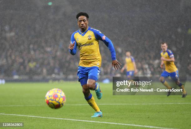 Southampton's Kyle Walker-Peters during the Premier League match between Tottenham Hotspur and Southampton at Tottenham Hotspur Stadium on February...