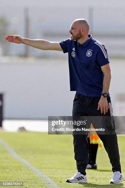 Heiko Westermann, Head Coach of u17 Germany during the Algarve Cup U17 match between U17 Portugal vs U17 Germany at Estadio Municipal de Lagos on...