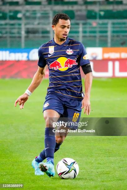 Antoine Bernede of Salzburg during the Admiral Bundesliga match between Rapid Wien and FC Red Bull Salzburg at Allianz Stadion on February 11, 2022...