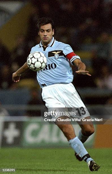 Alessandro Nesta of Lazio in action during the Serie A match between Parma and Lazio played at the Stadio Ennio Tardini, Parma, Italy. The game...