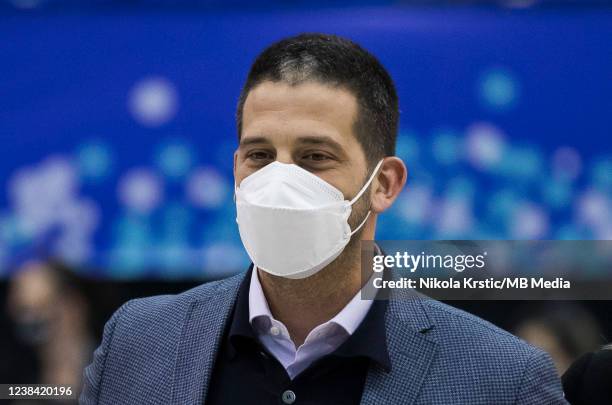 Serbian minister of sport Vanja Udovicic during the FIBA Women's Basketball World Cup Qualifying Tournament match between Serbia v Australia on...