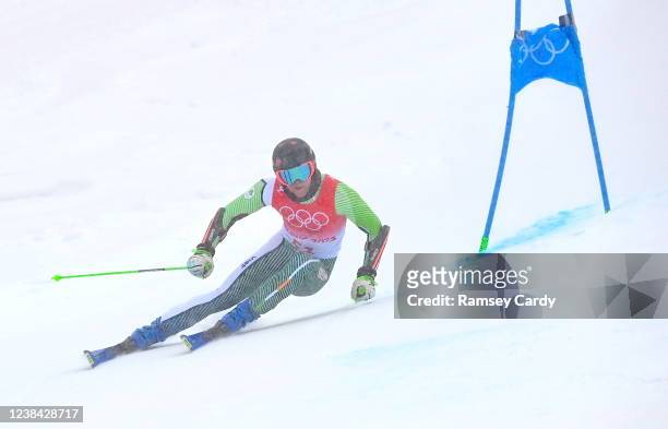 Yanqing , China - 13 February 2022; Jack Gower of Ireland during the Men's Giant Slalom event on day nine of the Beijing 2022 Winter Olympic Games at...