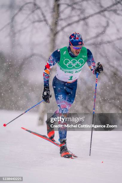 Paal Golberg of Team Norway competes during the Olympic Games 2022, Men's Cross Country Relay on February 13, 2022 in Zhangjiakou China.