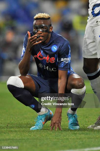 Victor Osimhen player of Napoli, during the match of the Italian Serie A championship between Napoli vs Internazionale. Final result, Napoli 1,...