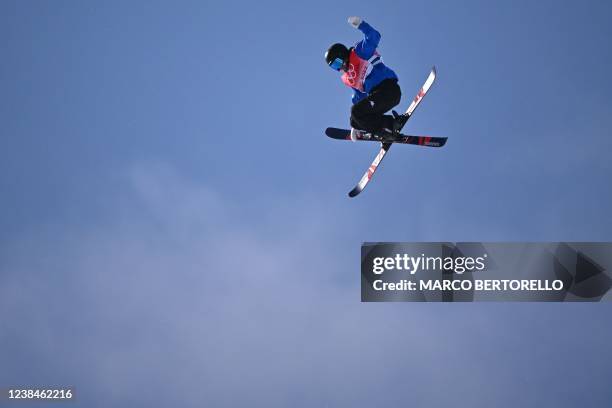 Italy's Elisa Maria Nakab competes in the freestyle skiing women's freeski slopestyle qualification run during the Beijing 2022 Winter Olympic Games...