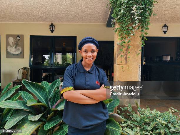 Chef Maria Aguja, working with Jokoni restaurant, gives an interview to Anadolu Agency in Kampala, Uganda on February 08, 2022. With Ugandaâs economy...