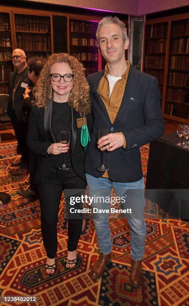 Jillian Mannion and guest attend the Writers Guild Of Great Britain Awards at the Royal College Of Physicians on February 14, 2022 in London, England.