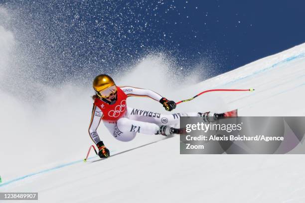 Kira Weidle of Team Germany competes during the Olympic Games 2022, Women's Downhill on February 15, 2022 in Yanqing China.