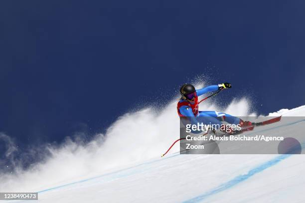 Sofia Goggia of Team Italy wins the silver medal during the Olympic Games 2022, Women's Downhill on February 15, 2022 in Yanqing China.