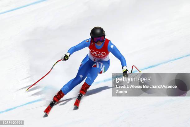 Sofia Goggia of Team Italy wins the silver medal during the Olympic Games 2022, Women's Downhill on February 15, 2022 in Yanqing China.