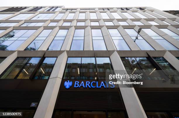 Barclays Plc bank branch in London, U.K., on Monday, Feb. 14, 2022. European banks have largely thrived in the pandemic thanks to a flurry of...