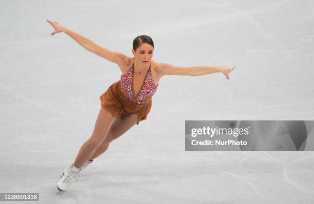 Natasha Mckay from Great Britain at Figure Skating, Beijing 2022 Winter Olympic Games, Capital Indoor Stadium on February 15, 2022 in Zhangjiakou,...
