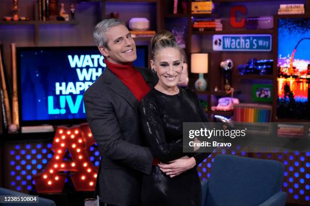 Episode 19028 -- Pictured: Andy Cohen, Sarah Jessica Parker --