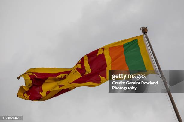 the colourful flag of sri lanka. - sri lanka flag stock pictures, royalty-free photos & images