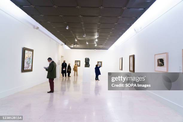 General view of the exhibition "Picasso Faces and Figures" at the Royal Academy of Fine Arts in Madrid. The exhibition is built around the varied and...