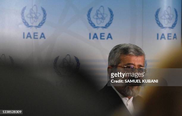 Iranian ambassador to the International Atomic Energy Agency , Ali Asgar Soltanieh, gives a press conference during the board of IAEA governors...