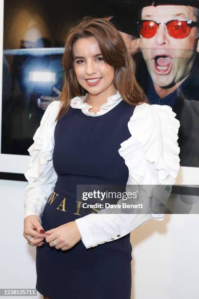 Annie Doble attends a private view of photographer Dave Benett's new exhibition "Great Shot, Kid" in partnership with Perrier Jouet at JD Malat...