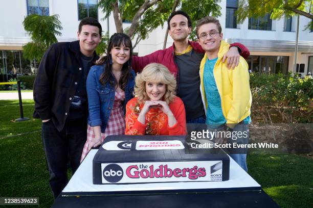 In honor of its milestone 200th episode, the cast and crew of The Goldbergs gathered for a special cake cutting ceremony at Sony Pictures Television...