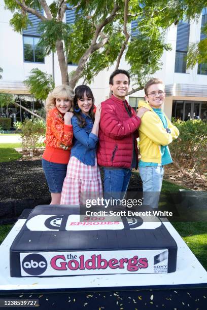 In honor of its milestone 200th episode, the cast and crew of The Goldbergs gathered for a special cake cutting ceremony at Sony Pictures Television...