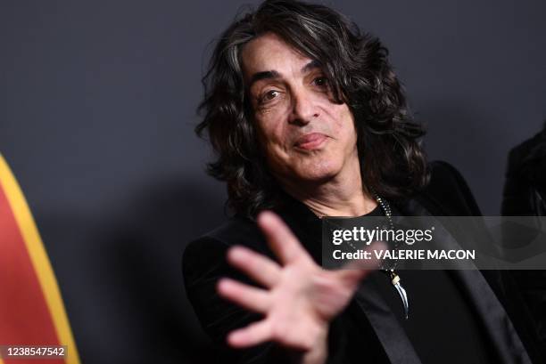 Musician Paul Stanley of KISS attends the Open Road's premiere of "Studio 666" at the TCL Chinese Theater in Hollywood, California, on February 16,...