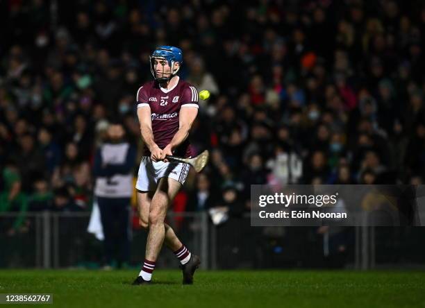 Limerick , Ireland - 12 February 2022; Gavin Lee of Galway during the Allianz Hurling League Division 1 Group A match between Limerick and Galway at...