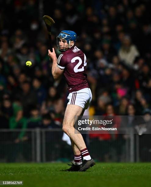 Limerick , Ireland - 12 February 2022; Gavin Lee of Galway during the Allianz Hurling League Division 1 Group A match between Limerick and Galway at...