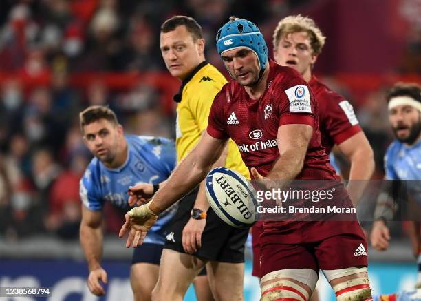 Limerick , Ireland - 18 December 2021; Tadhg Beirne of Munster during the Heineken Champions Cup Pool B match between Munster and Castres Olympique...