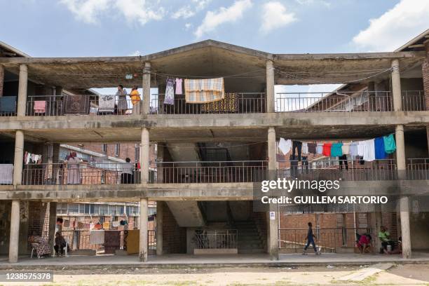 Residents of the the Helen Joseph Women's Hostel in Alexandra Township spent time outside of their rooms on February 17, 2022. - The rule has not...