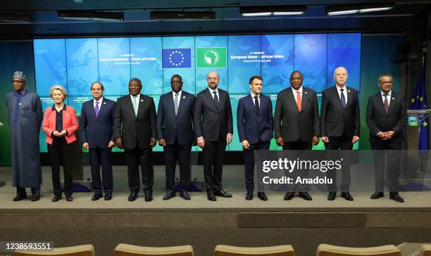 Nigeria President Muhammadu Buhari European Commission President Ursula von der Leyen , Egyptian President Abdel Fattah el-Sisi , President of South...