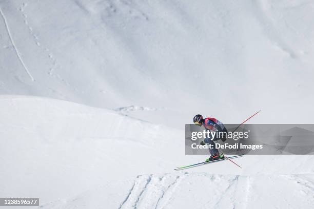 Oliver Davies of Great Britain in action competes during men´s ski cross during the Beijing 2022 Winter Olympics at Genting Snow Park on February 18,...