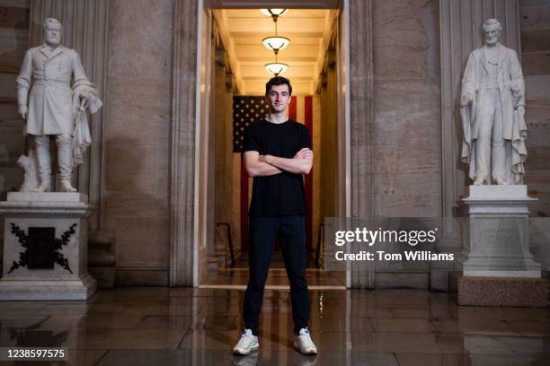 David Tennent, founder of the CNCT App, is photographed in the U.S. Capitol Rotunda on Friday, February 18, 2022.