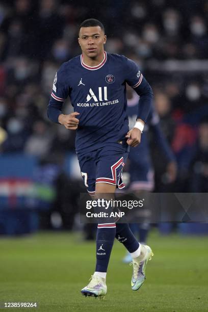 Kylian Mbappe of Paris Saint-Germain during the UEFA Champions League match between Paris Saint-Germain and Real Madrid at the Parc des Princes on...