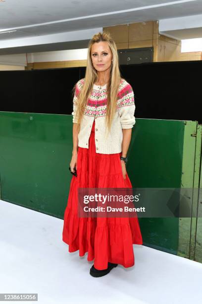 Laura Bailey attends the Molly Goddard AW22 Show during London Fashion Week February 2022 at the Seymour Leisure Centre on February 19, 2022 in...