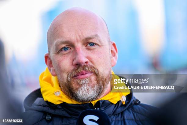 Director Olav Spahl talks to the press at the Beijing 2022 Winter Olympics in Beijing, China, Sunday 20 February 2022. The winter Olympics are taking...