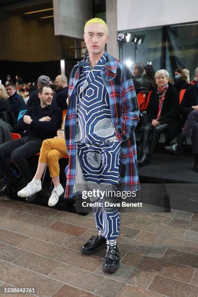 Charles Jeffrey attends the Central Saint Martins MA Fashion show during London Fashion Week February 2022 on February 20, 2022 in London, England.