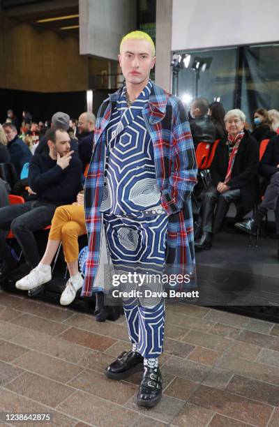 Charles Jeffrey attends the Central Saint Martins MA Fashion show during London Fashion Week February 2022 on February 20, 2022 in London, England.